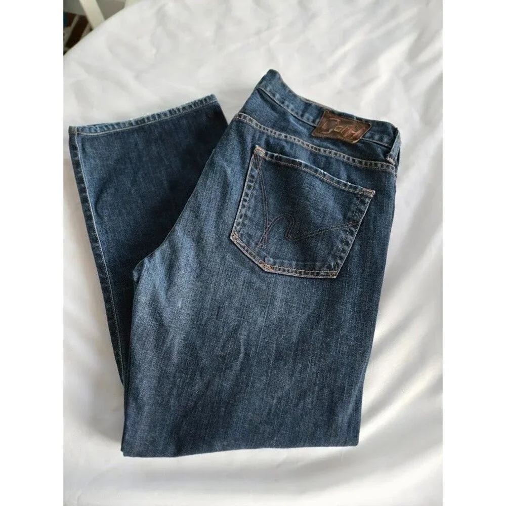 C Of H Citizens Of Humanity SID Blue Jeans 100% Cotton Straight Leg Mens 38x28